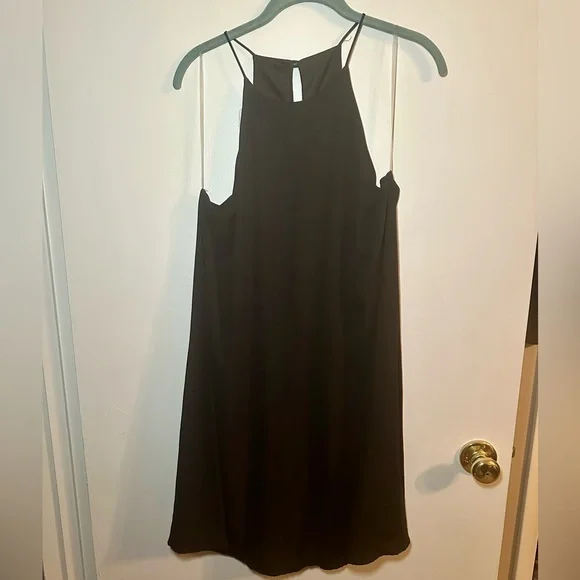 Everly | Dresses | Nwt Everly High Neck Black Trapeze Dress | Poshmark